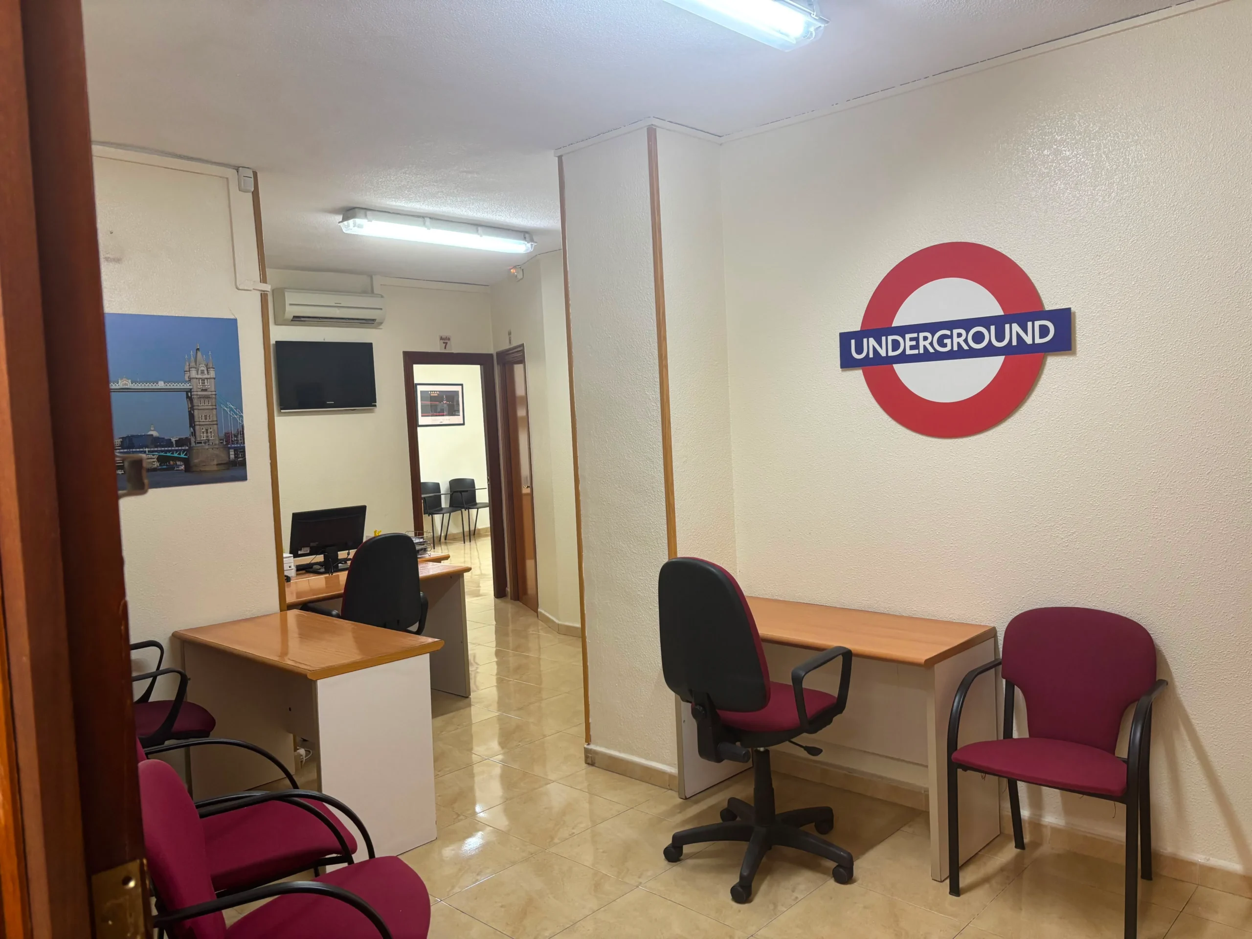 Aula de la academia de inglés en Murcia
